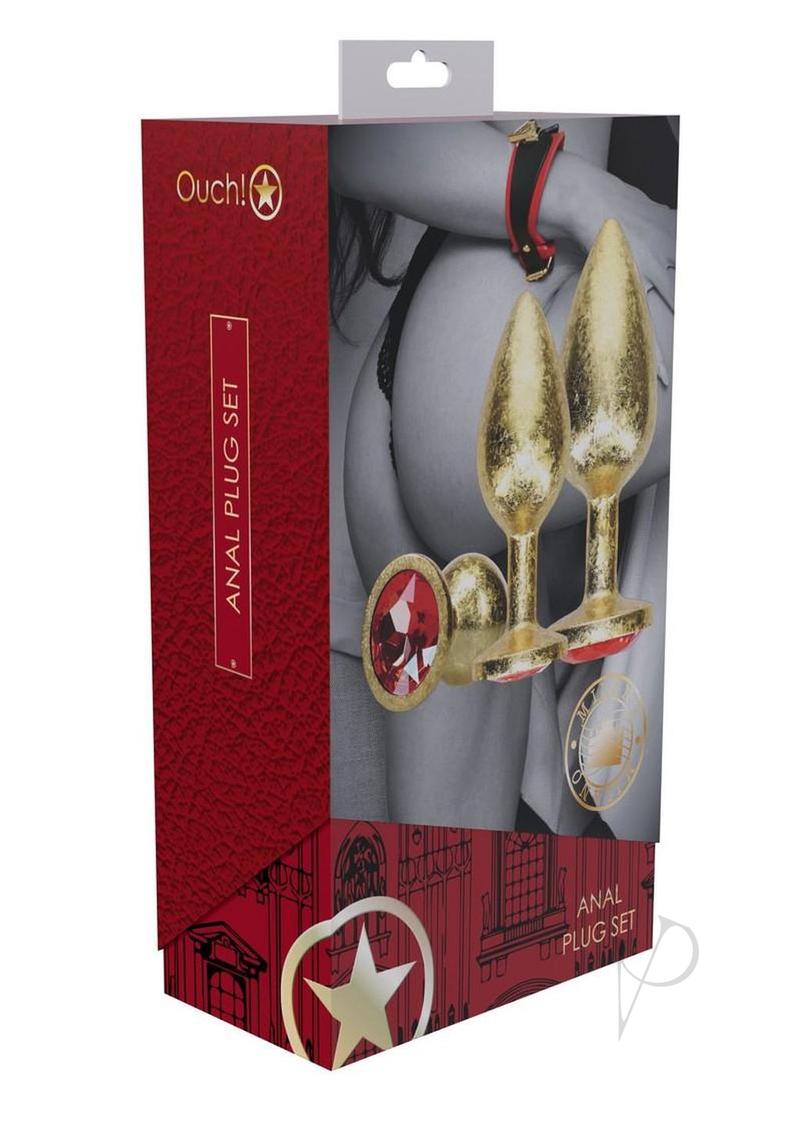 Ouch! Milan Collection Metal Anal Plug Set (3 Piece) Gold
