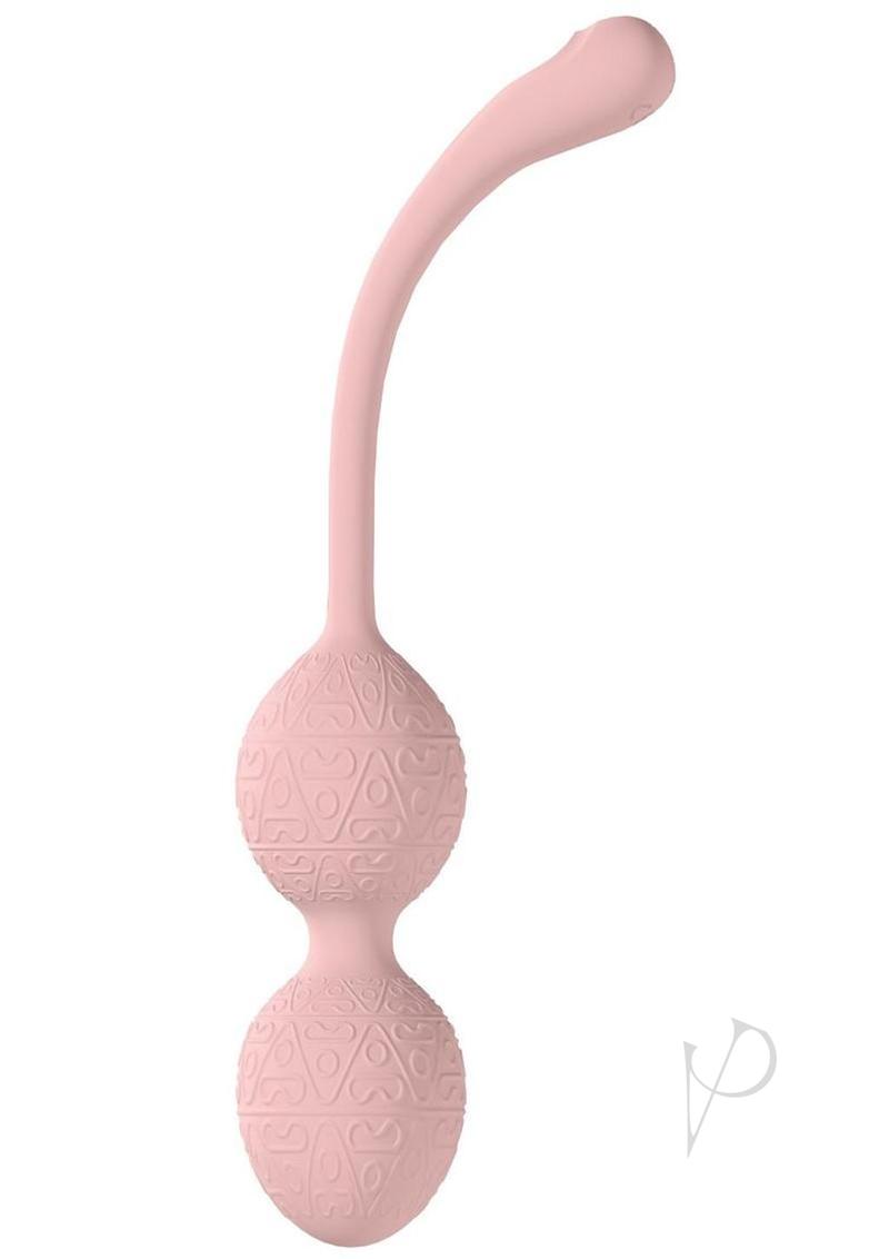 Loveline PelviFit Beads 10 Function Vibrating Rechargeable Silicone Kegel Vibe with Remote Control - Pink