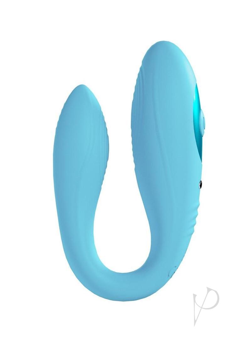 Loveline Charme Rechargeable Silicone Dual Motor Vibrator - Blue