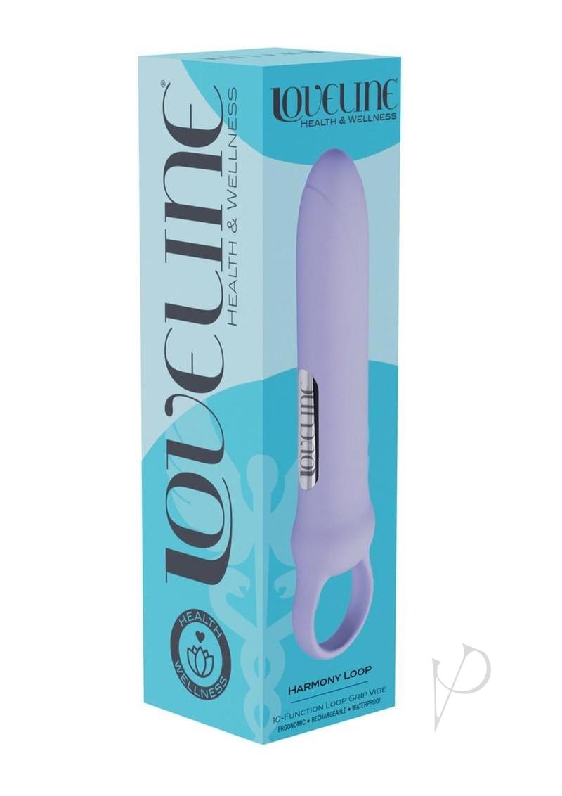 Loveline Harmony Loop Grip 10 Function Rechargeable Silicone Vibrator - Lavender