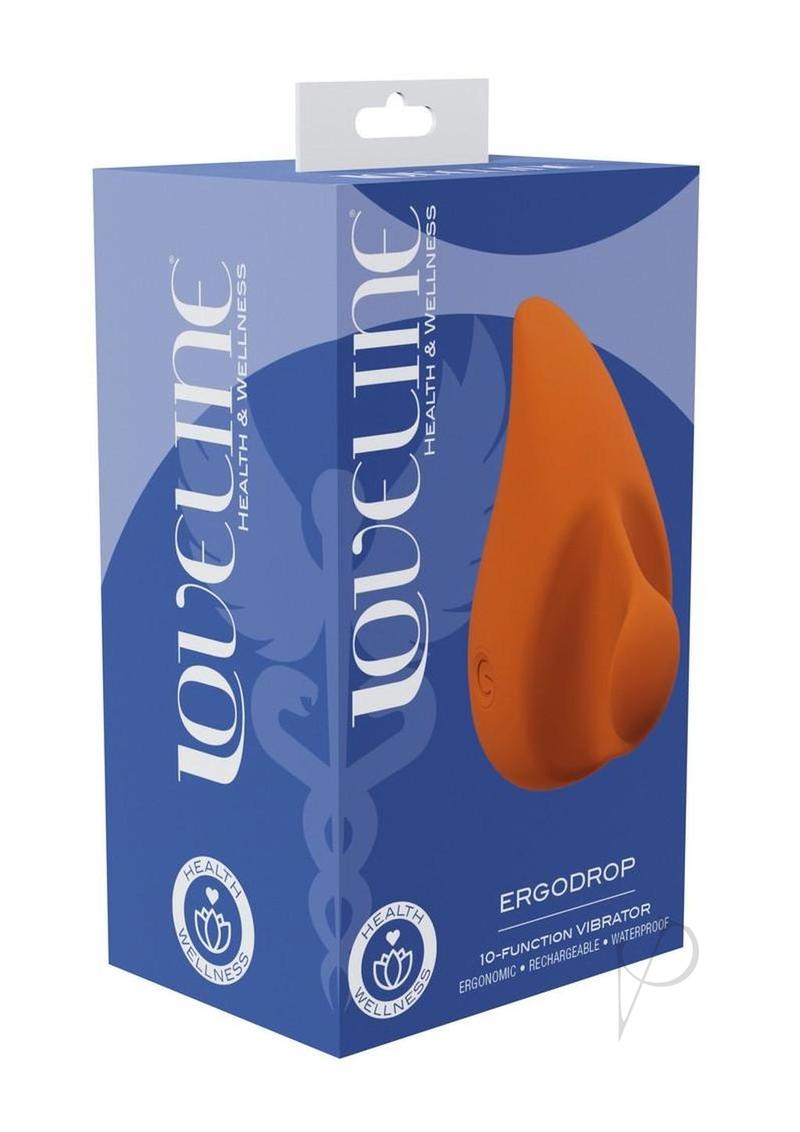 Loveline ErgoDrop 10 Function Rechargeable Silicone Massager - Orange