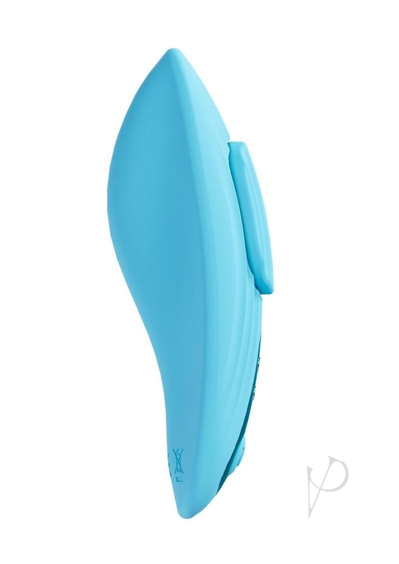 Loveline Celeste Rechargeable Silicone Panty Vibe with Remote - Blue