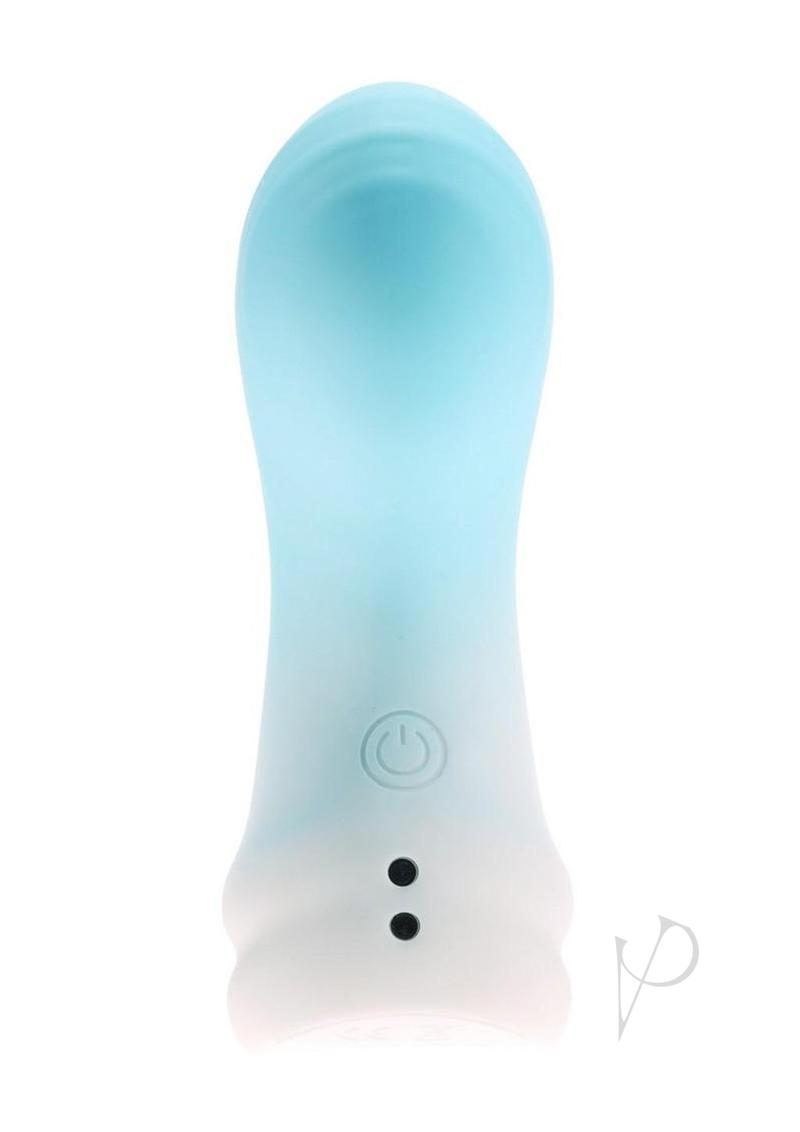 Loveline Mist 10 Function Rechargeable Silicone Finger Vibrator - Blue