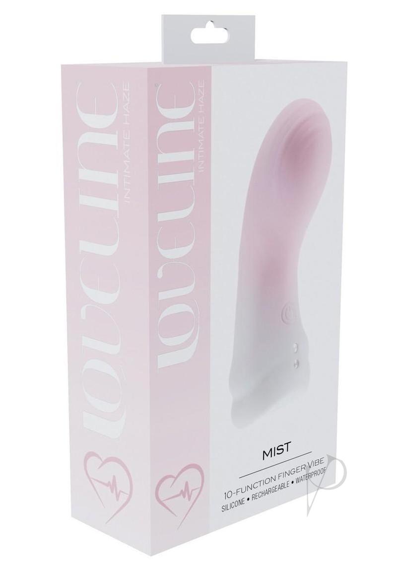 Loveline Mist 10 Function Rechargeable Silicone Finger Vibrator - Pink