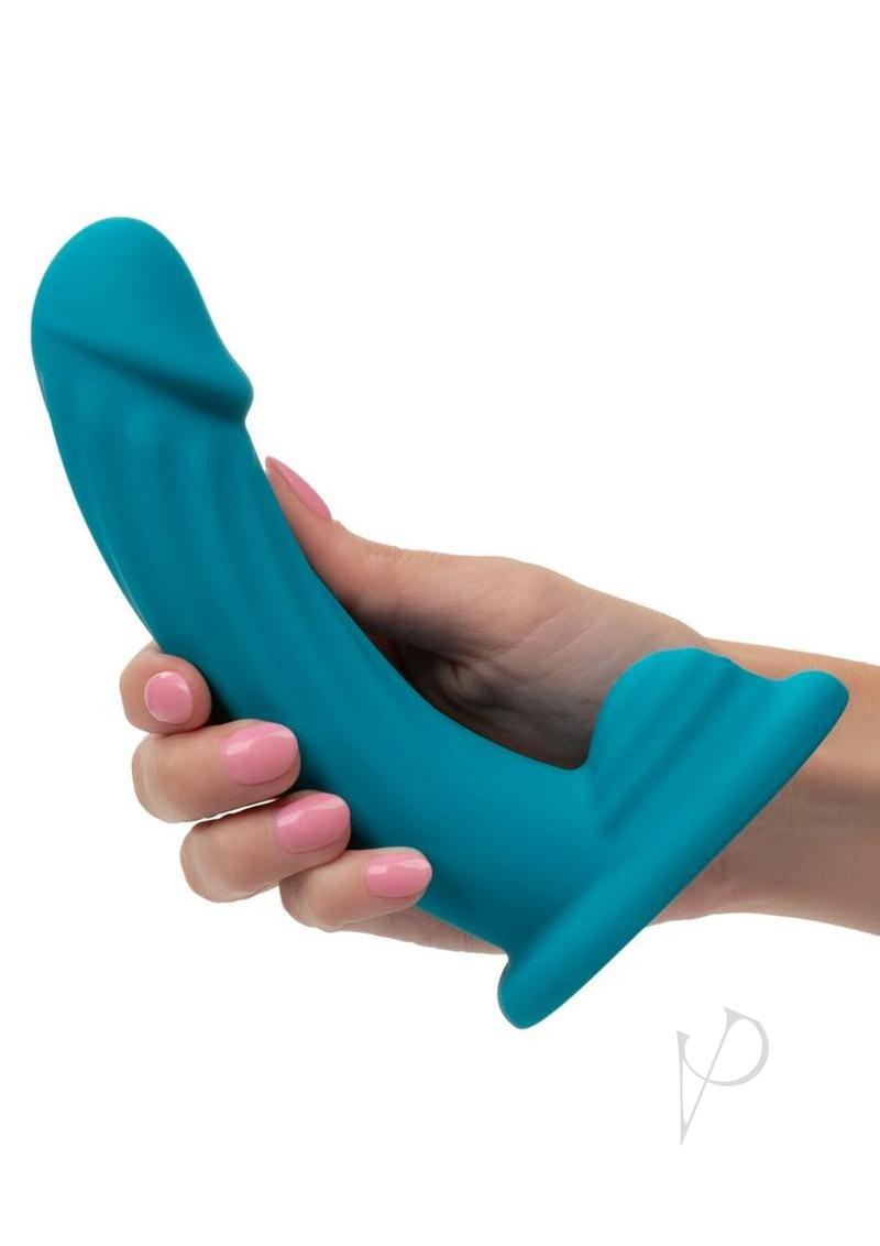 G-Ride Long Haul Rechargeable Silicone Vibrating Dildo - Blue