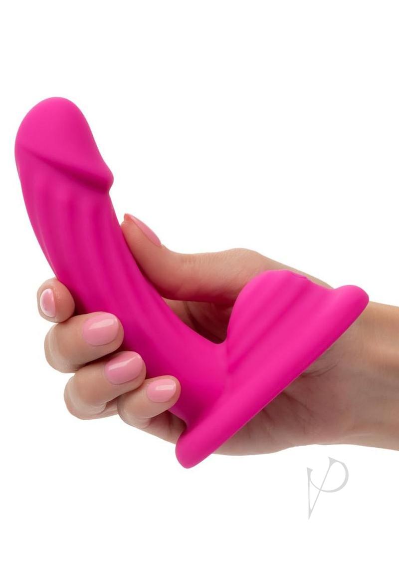 G-Ride Easy Ride Rechargeable Silicone Vibrating Dildo - Pink
