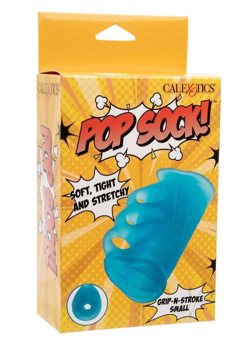 Pop Sock Grip N Stroke Masturbator - Small - Blue