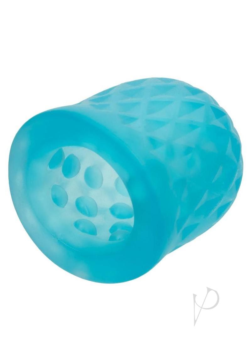Pop Sock Tickler Reversible Textured Stroker - Blue