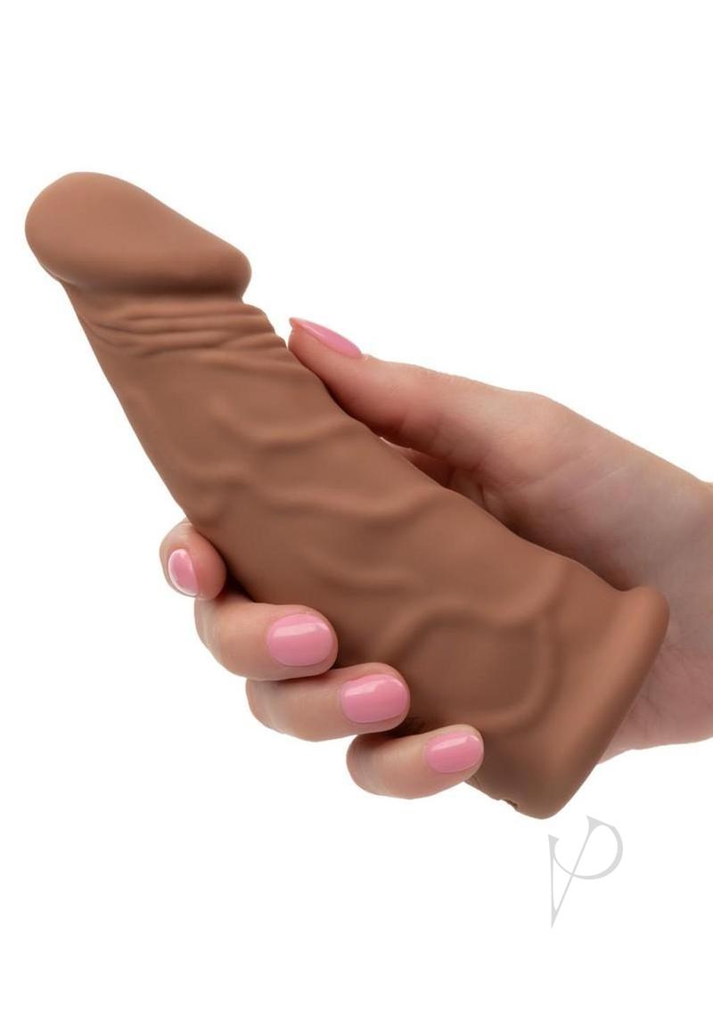 Performance Maxx Rechargeable Silicone Vibrating Extension 7in - Caramel