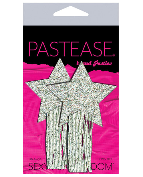 Pastease Tassle Glitter Stars - Silver O/S