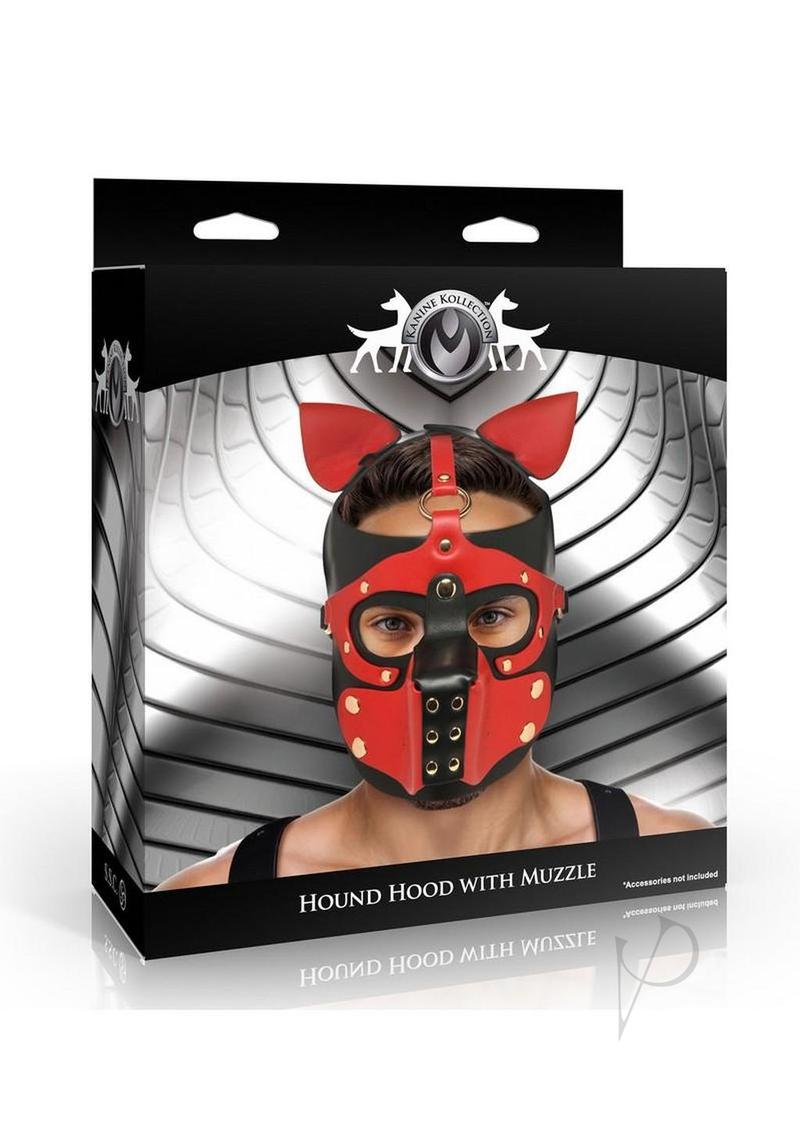 Master Series Hound Hood with Muzzle - Red/Black
