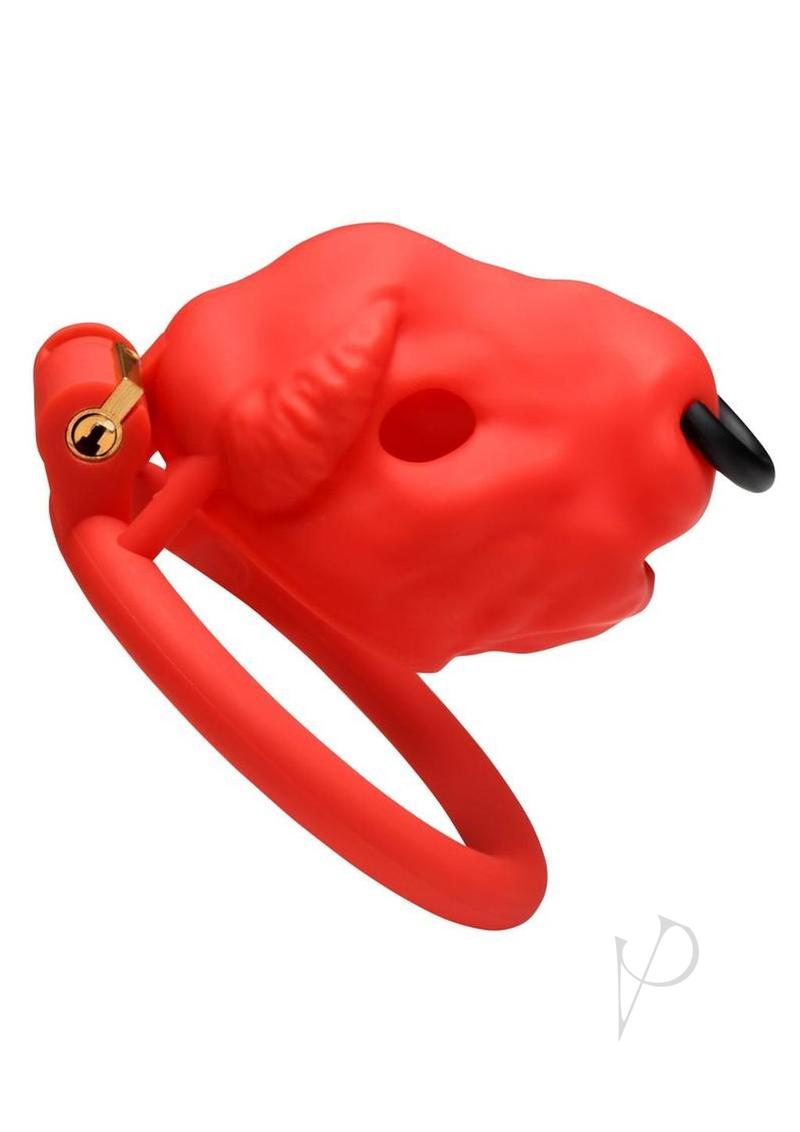 Master Series Bull Chastity Cage - Red