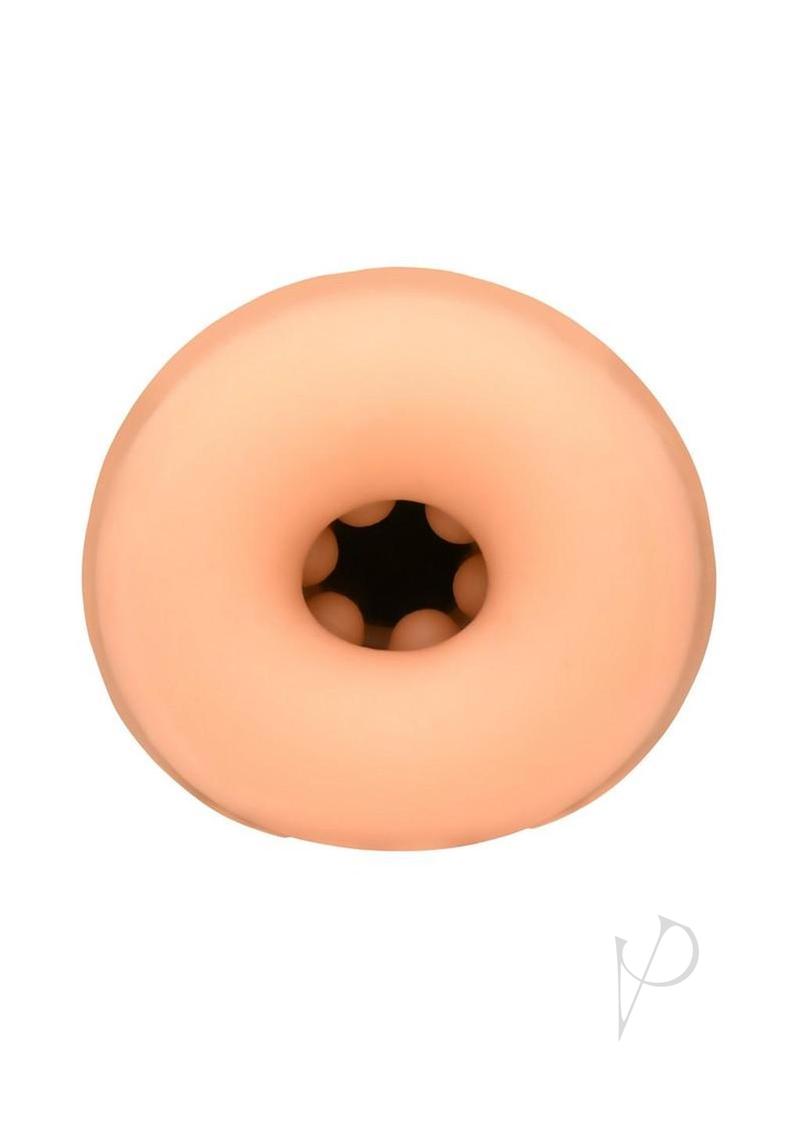 Jock Sucking and Vibrating Rechargeable Masturbator - Vanilla