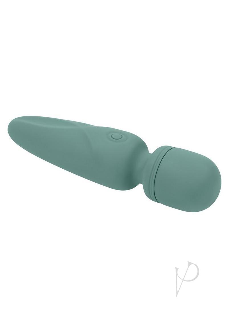 Rumble Wand Rechargeable Silicone Vibrator - Green