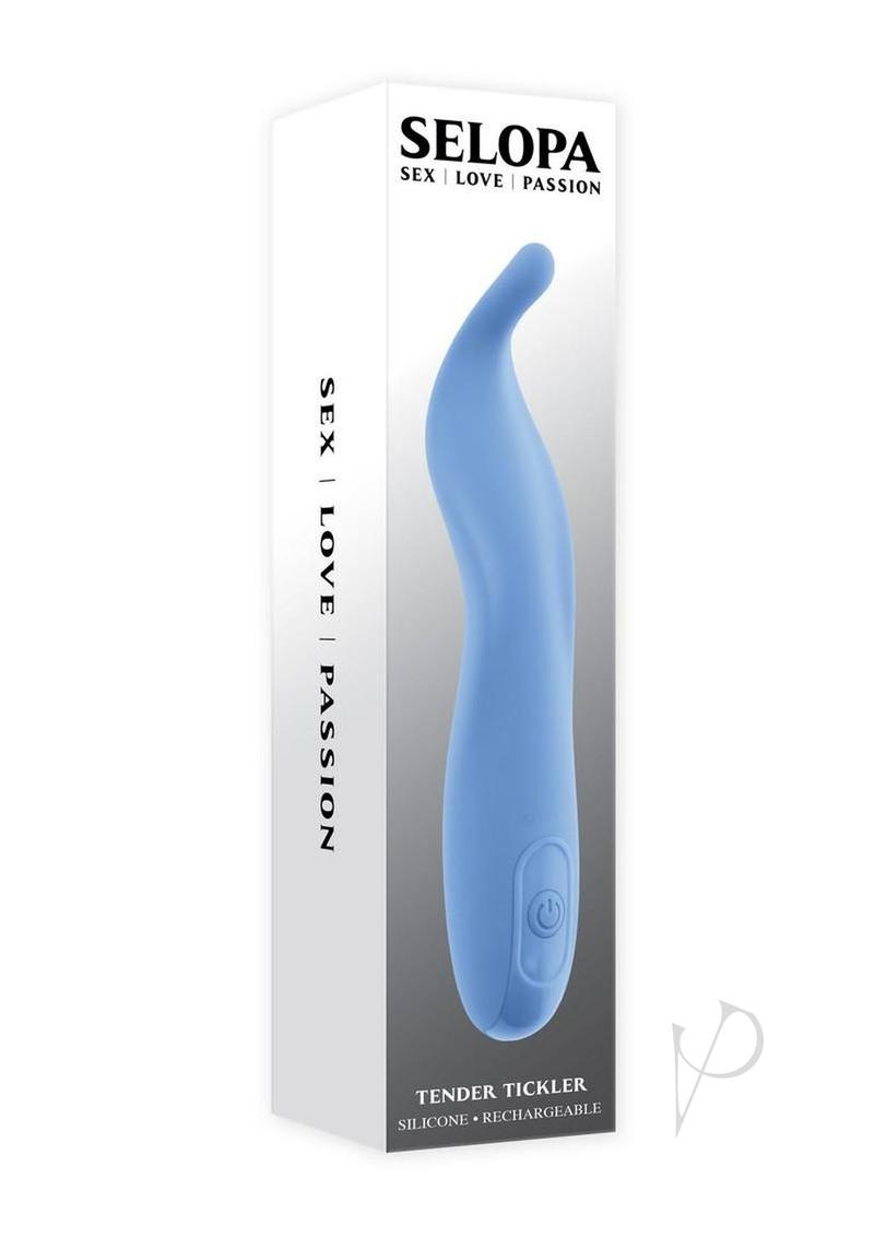 Selopa Tender Tickler Rechargeable Silicone Vibrator - Blue