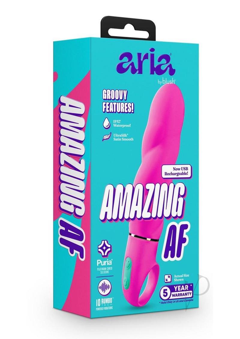 Aria Amazing AF Rechargeable Silicone Vibrator - Fuchsia