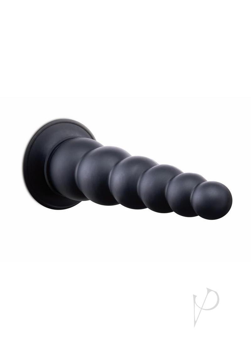 Size Up Ripple Inflatable Silicone Butt Plug 7in - Black