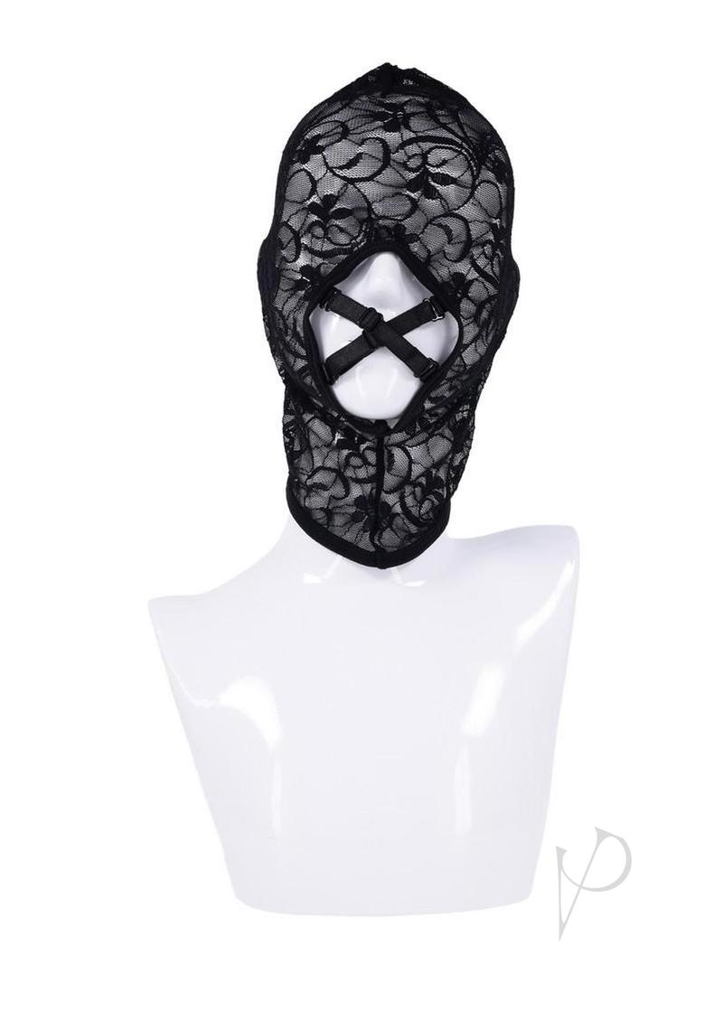 Sex and Mischief Lace Hush Hood - Black