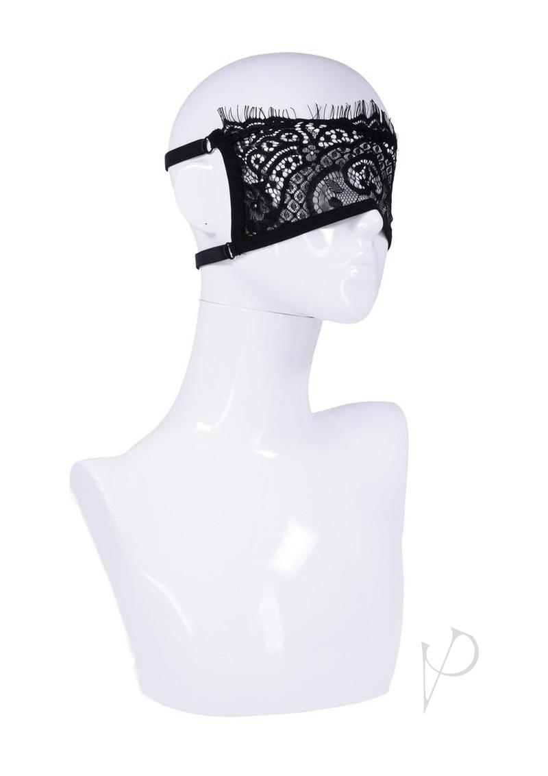 Sex and Mischief Veiled Vision Lace Blindfold - Black