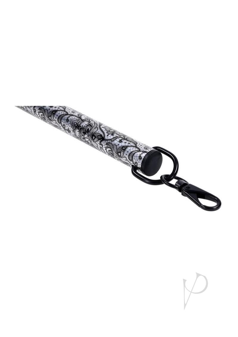Sex and Mischief Lace Spreader Bar - Silver/Black