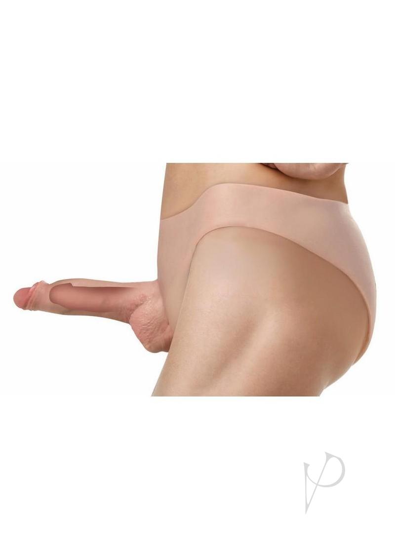 Master Series Slim Hollow Silicone Strap-On 6.2in - Vanilla