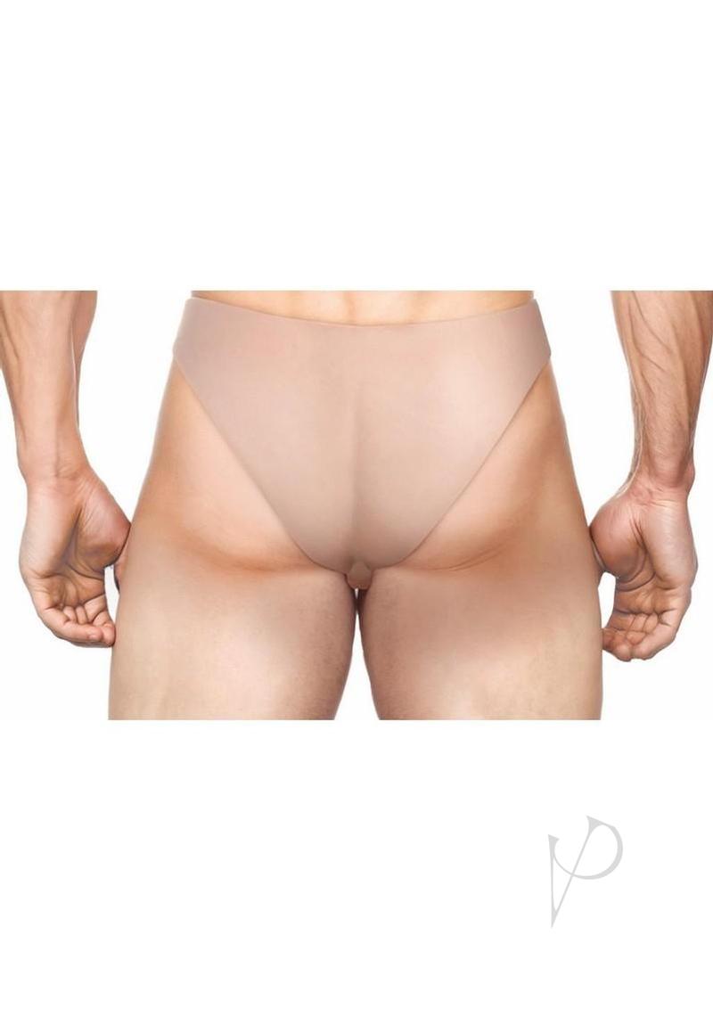 Master Series Slim Hollow Silicone Strap-On 6.2in - Vanilla