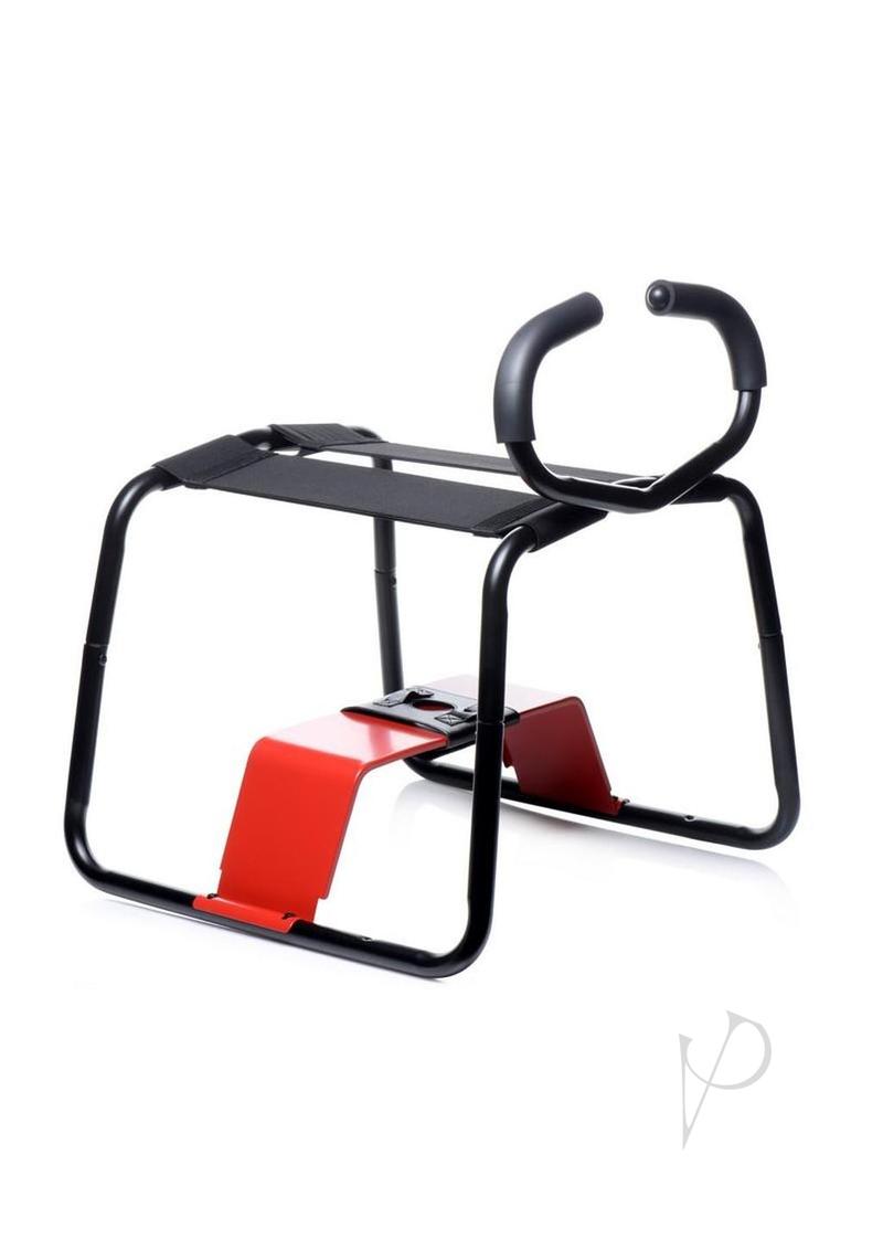 LoveBotz Bangin` Bench with Thrusting and Vibrating Dildo - Black