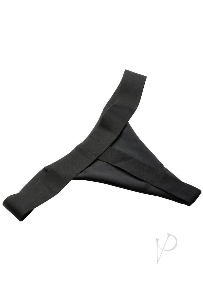 Bedroom Bliss Chérie Thong Strap-On Panty Harness - Medium - Black