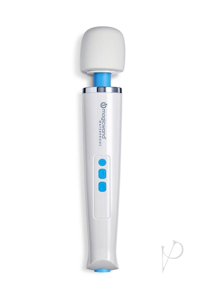 Magic Wand Plus HV-360 Waterproof Rechargeable Multispeed Vibration Massager - White/Blue