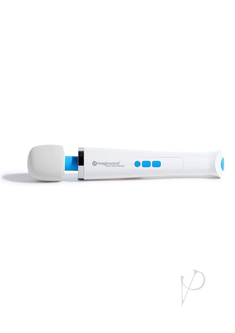 Magic Wand Plus HV-360 Waterproof Rechargeable Multispeed Vibration Massager - White/Blue