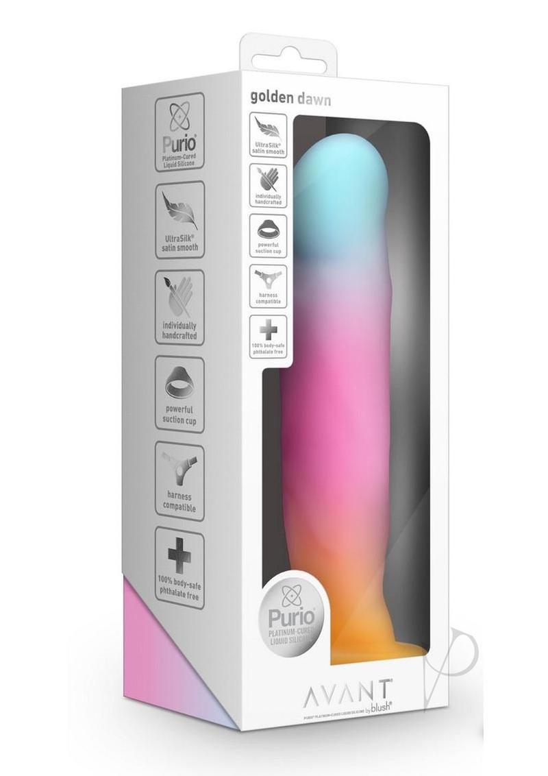 Avant Golden Dawn Silicone Artisan Dildo - Multicolor