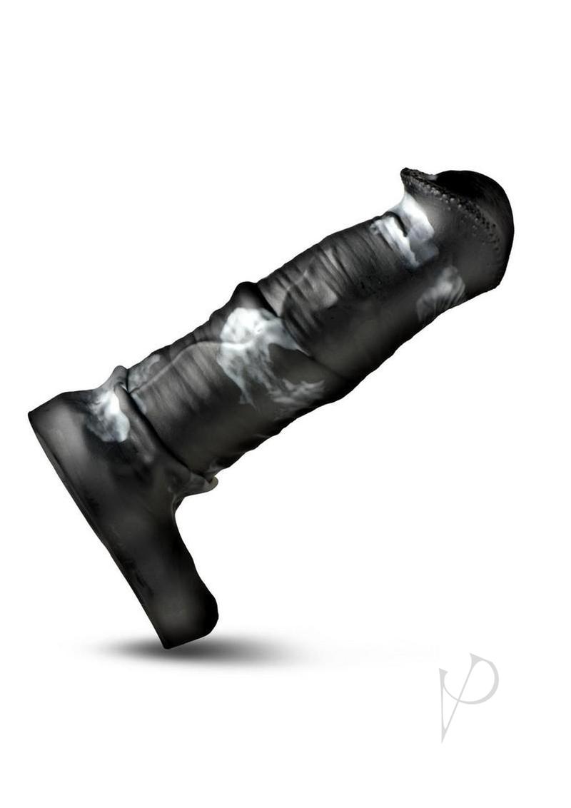 Creature Cocks Stallion XL Silicone Penis Extension - Black/Gray