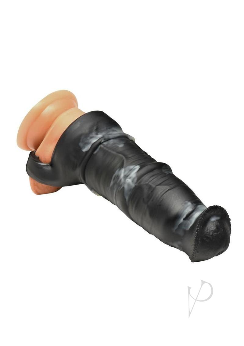 Creature Cocks Stallion Silicone Penis Extension - Black/Gray