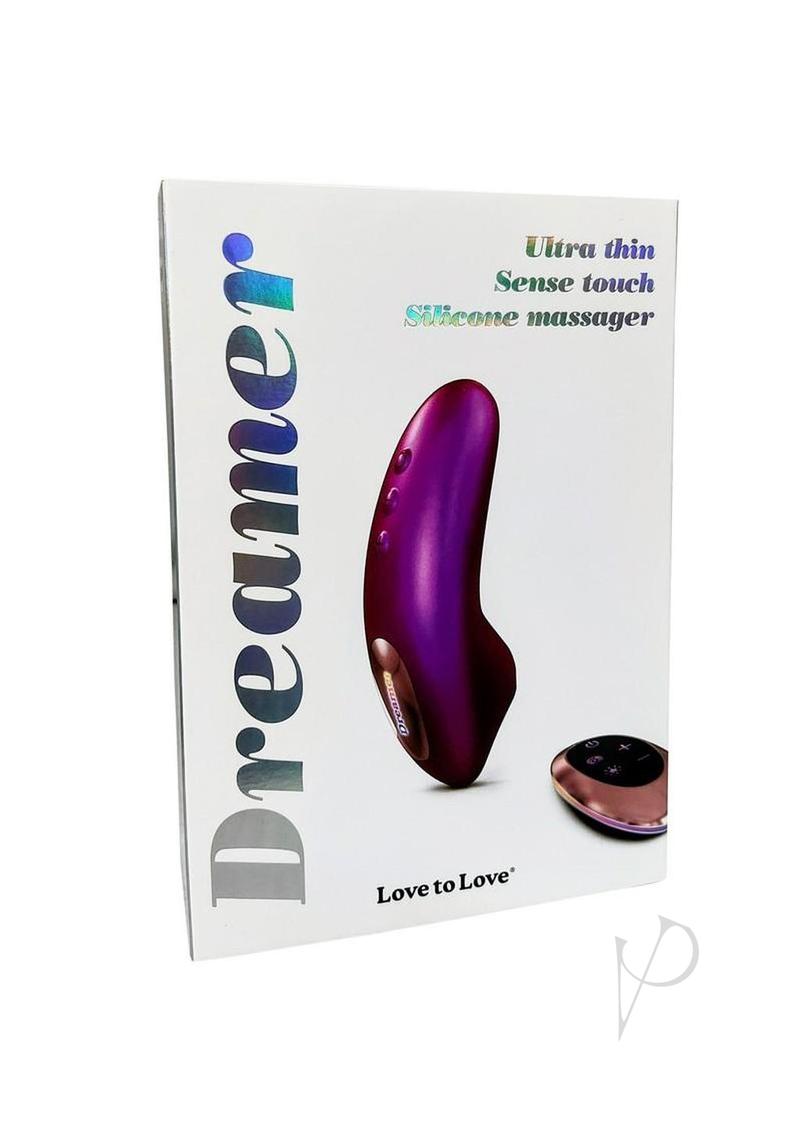 Love To Love Dreamer Silicone Rechargeable Sense Touch Vibrator with Remote - Iridescent Berry