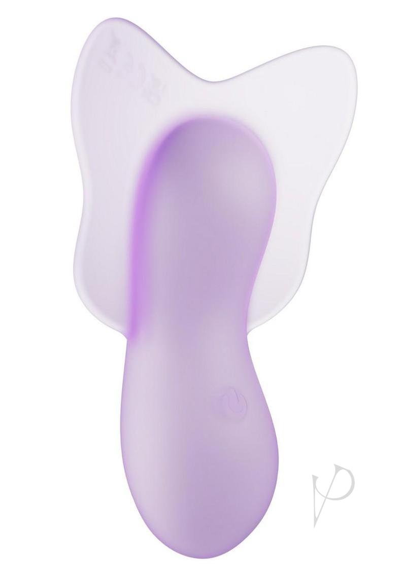 Play With Me Flutter Love Rechargeable Silicone Clitoral Vibrator - Purple