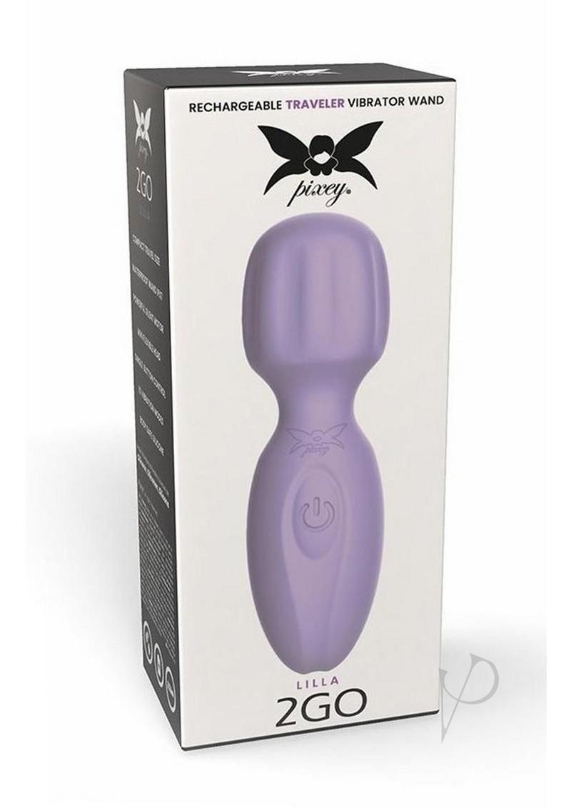 Pixey 2GO Rechargeable Silicone Mini Wand - Lilla Purple
