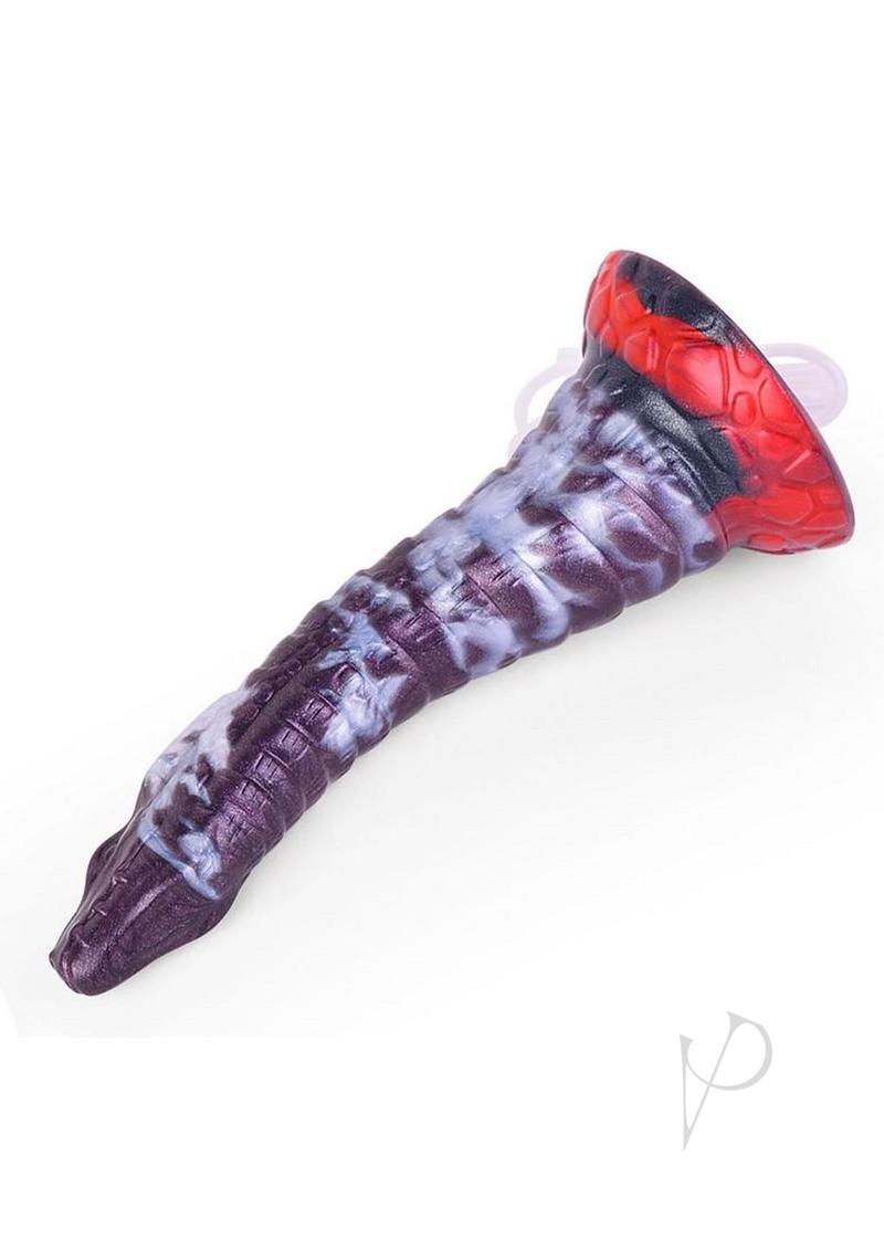 Monstar Cox Serpiente Cock Silicone Dildo - Purple/White
