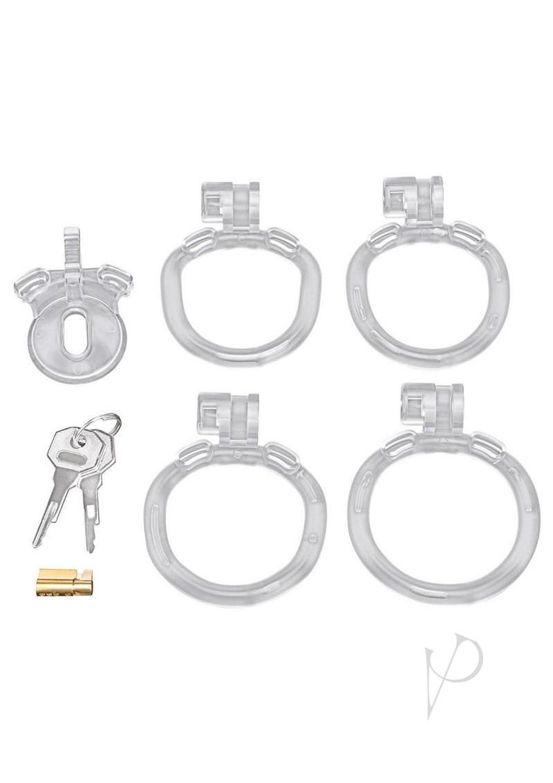 Blueline Acrylic See Thru Mini Cock Micro Chastity Cage - Clear