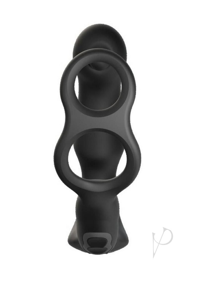 Nexus SIMUL8 Orbit Edition Rechargeable Silicone Vibrating Dual Motor Anal Cock and Ball Massager - Black