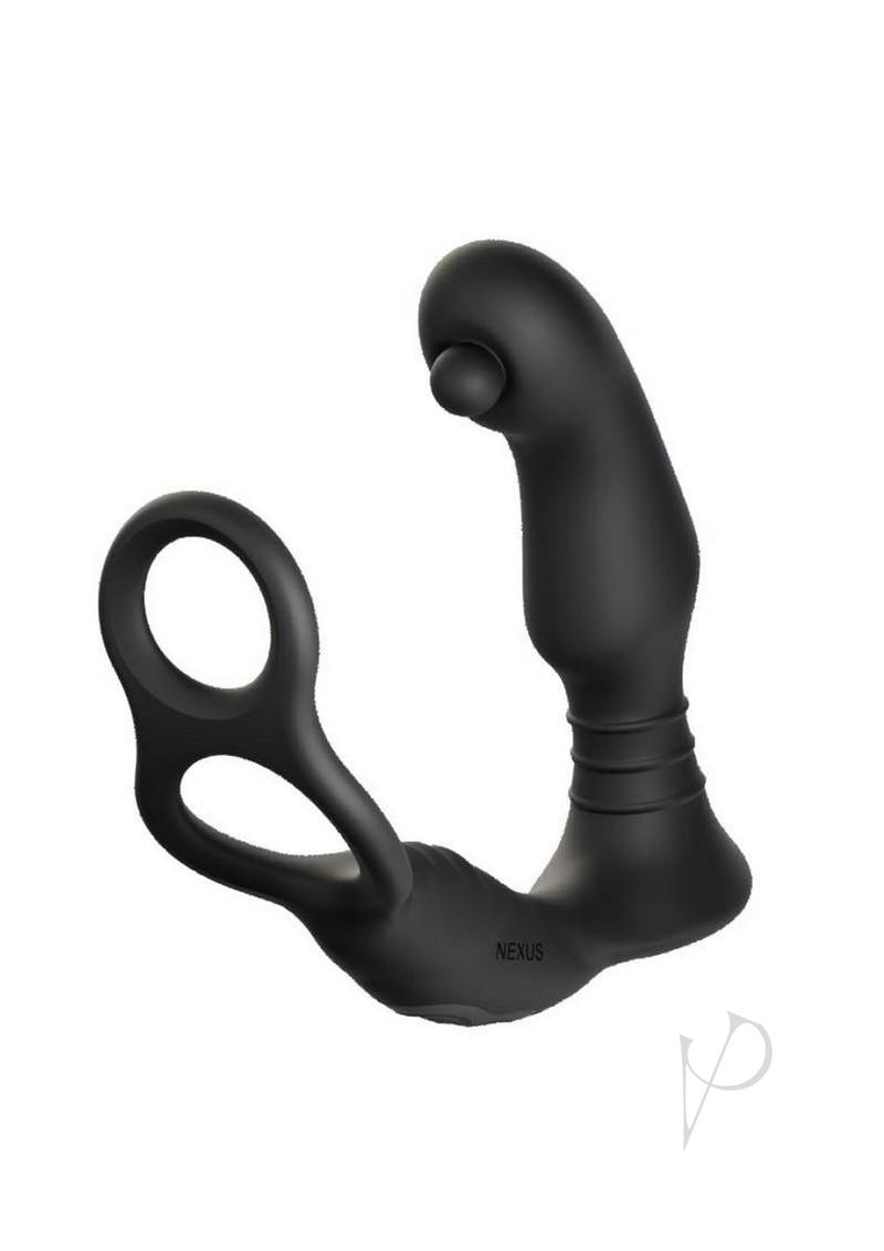 Nexus SIMUL8 Orbit Edition Rechargeable Silicone Vibrating Dual Motor Anal Cock and Ball Massager - Black