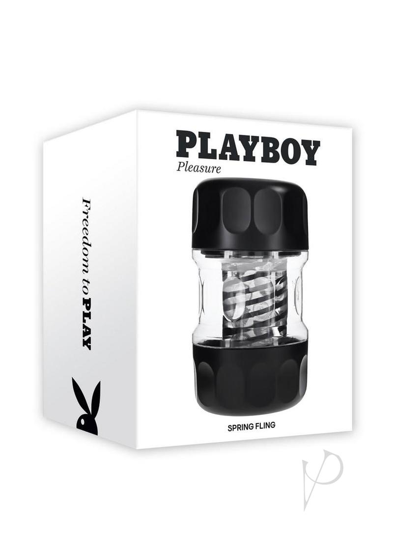 Playboy Spring Fling Rechargeable Stroker - Clear/Black