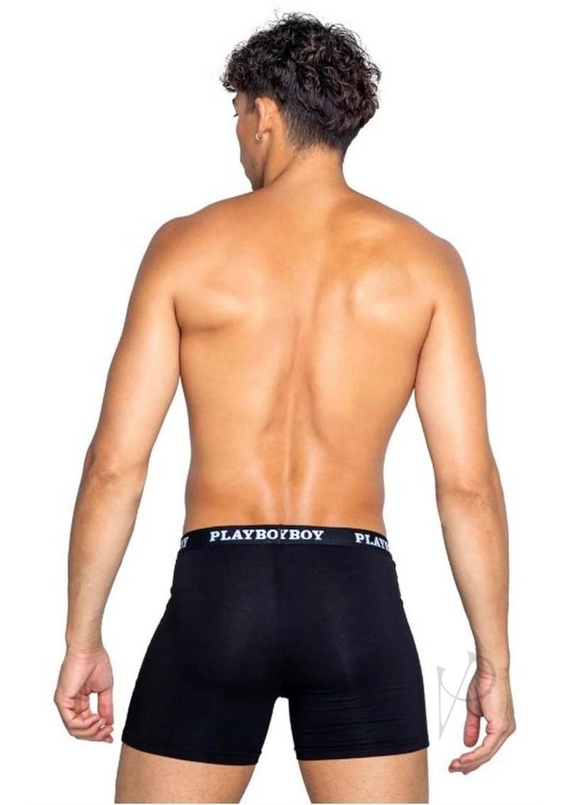 Playboy Mens Tuxedo Classic Boxer - Large - Black/White