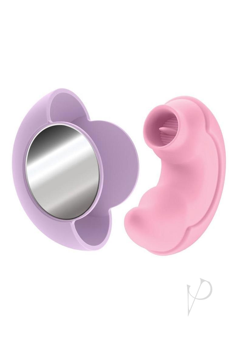 Play With Me Pout and Play Rechargeable Silicone Dual End Vibrator - Pink