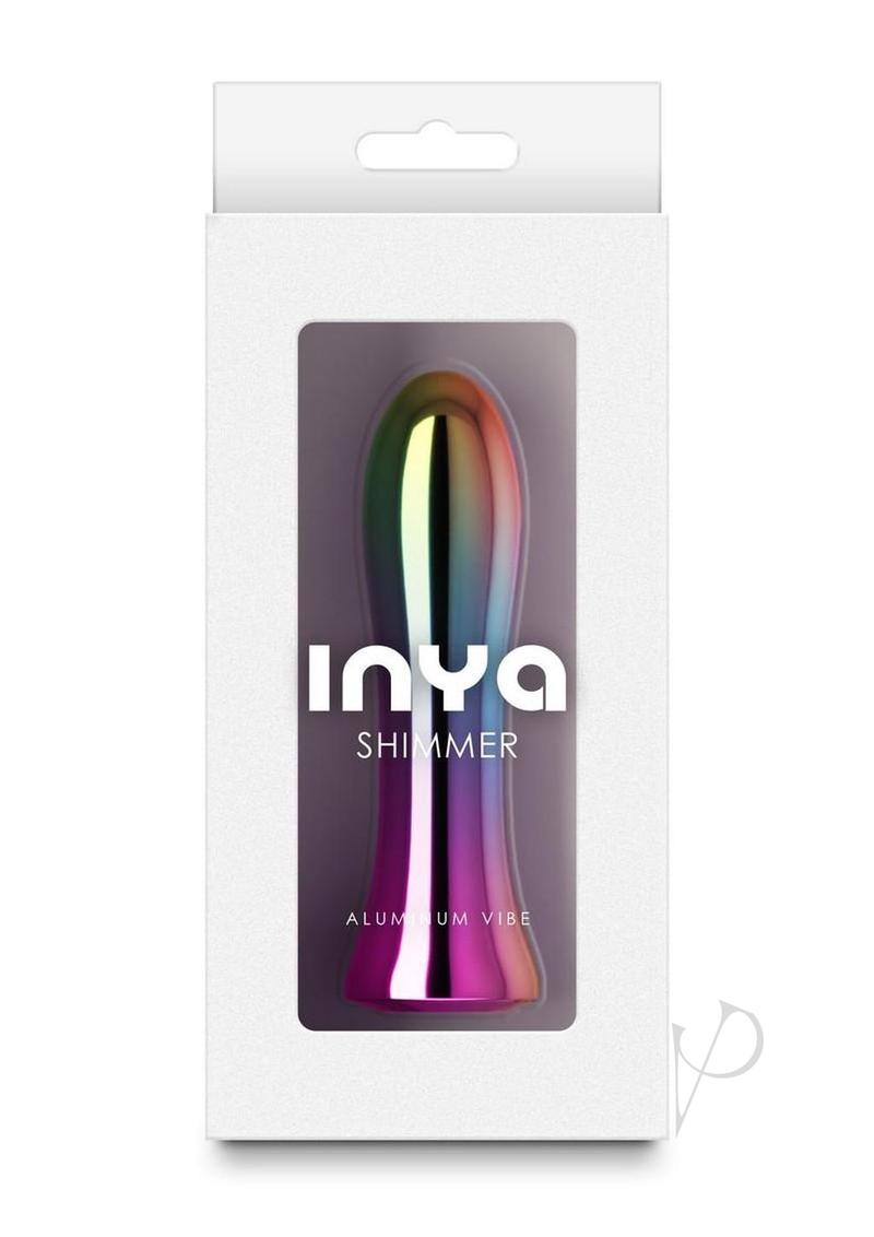 INYA Shimmer Rechargeable Steel Vibrator - Multicolor
