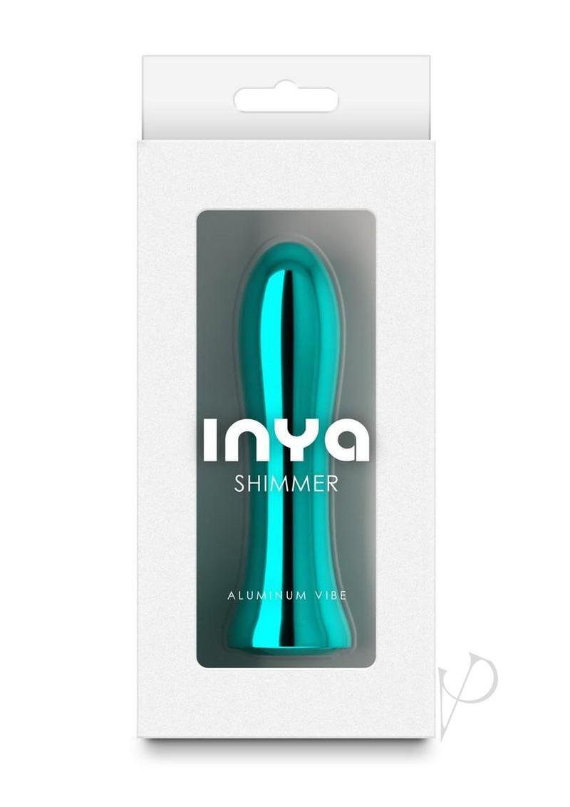 INYA Shimmer Rechargeable Steel Vibrator - Teal