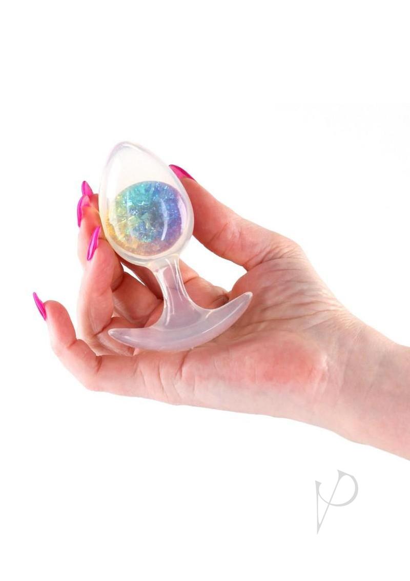 Cosmic Glams Silicone Anal Plug - Medium - Rainbow