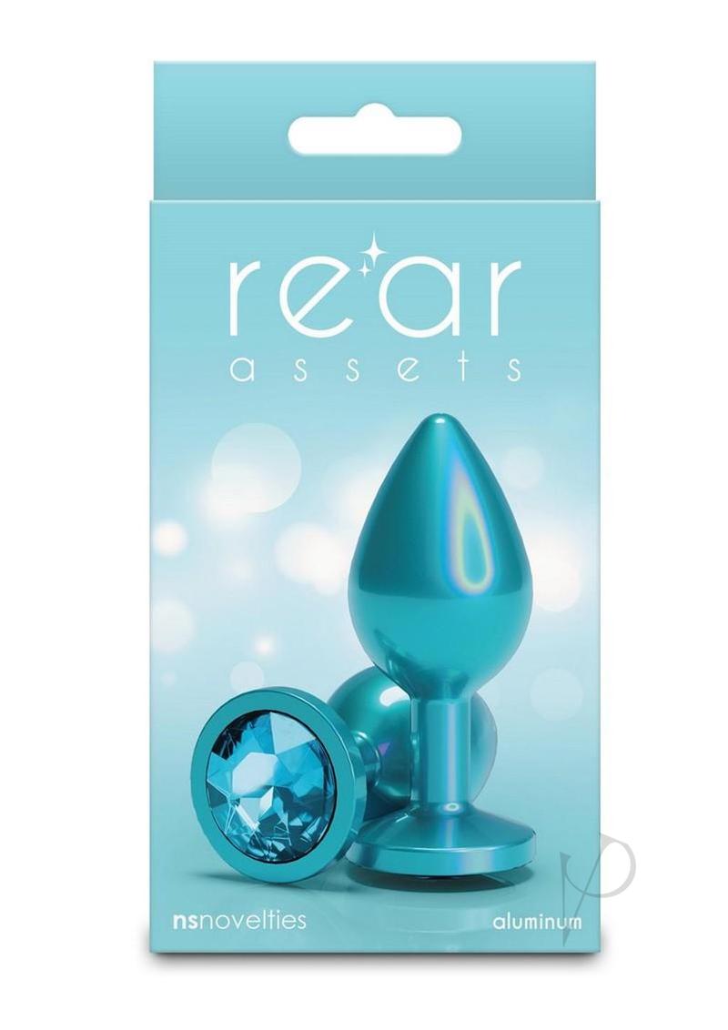 Rear Assets Chrome Anal Plug - Medium - Teal
