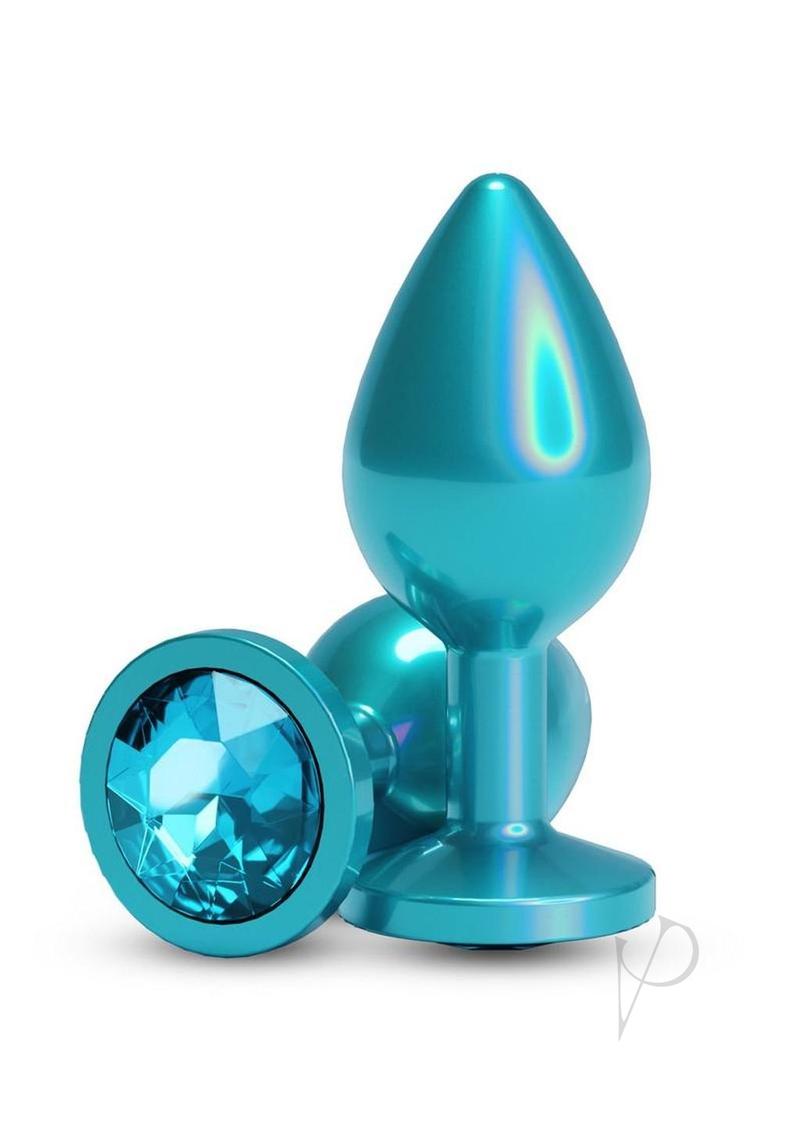 Rear Assets Chrome Anal Plug - Medium - Teal