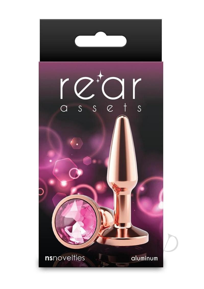 Rear Assets Chrome Tapered Anal Plug - Small - Rose Gold
