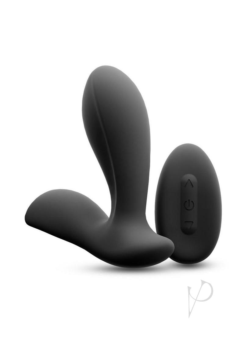 Renegade Rain Rechargeable Silicone Prostate and Taint Massager with Remote Control - Black